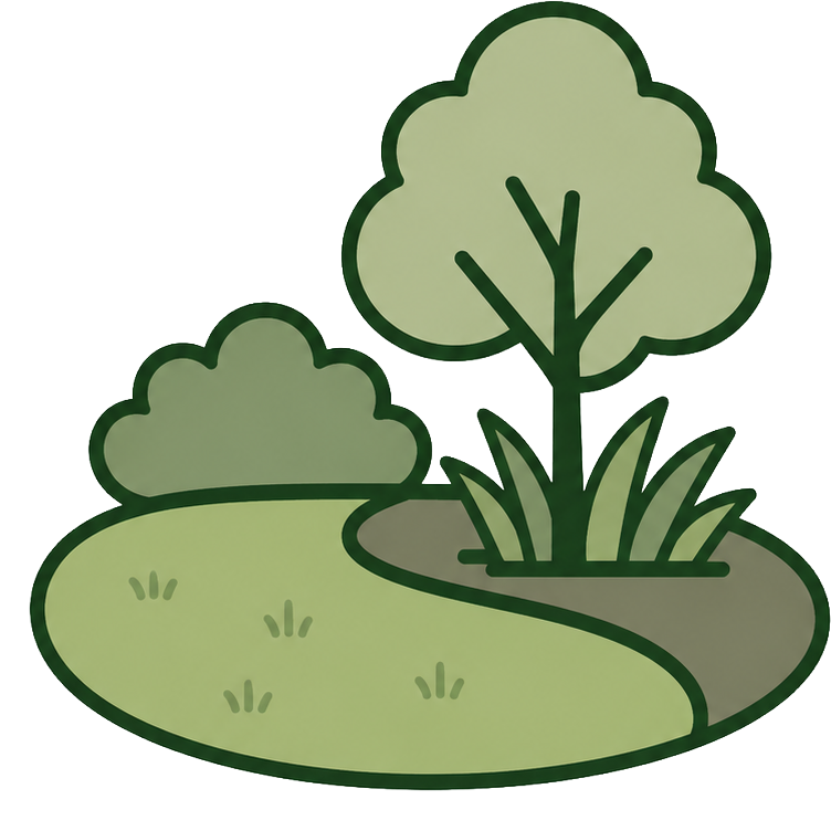 Residential landscape update with planted beds and lawn areas
